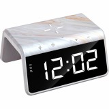 Havit W320 Órával kombinált Vezeték nélküli Töltő 15W - Márvány mintás (W320 MARBLE)