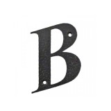 Házszám alumínium, fekete, B