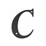 Házszám alumínium, fekete, C