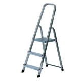 Háztartási létra 2+1 fokos fellépővel (alu) 150kg KRAUSE