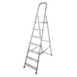 Háztartási létra 6+1 fokos fellépővel (alu) 150kg KRAUSE