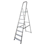 Háztartási létra 7+1 fokos fellépővel (alu) 150kg KRAUSE