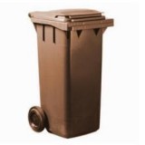 Háztartási szemetes kuka, barna 240 L (11971)