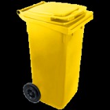 Háztartási szemetes kuka, sárga 240 L (11961)