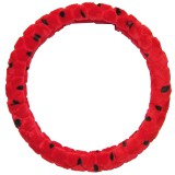 Hd Kormányvédő 37-39cm piros szőrös mintás 38536RD