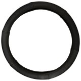 Hd Kormányvédő bőr, fekete lyukacsos-huplis 37-39cm 2042BK