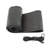 Hd Kormányvédő varrható bőr (lyukacsos) fekete színben 37-39cm