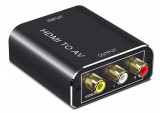 Hdmi av rca átalakitó konverter adapter fém álapot jelzővel