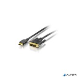 HDMI - DVI-D kábel, aranyozott, 2 m, EQUIP