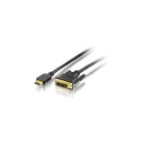 HDMI - DVI-D kábel, aranyozott, 2 m, EQUIP (EP119322)