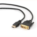 HDMI-DVI kábel: HDMI-csatlakozó – DVI-D apa, 1,8m
