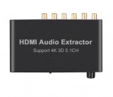 Hdmi extractor 5.1 csatornás rca hangleválasztó
