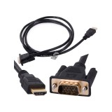 HDMI kábel arany csatlakozóval, Full HD D-sub kábellel