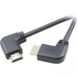 HDMI kábel, nagy sebességű átvitelhez, könyök dugós kivitelű 1,5m fekete SpeaKa Professional 325346
