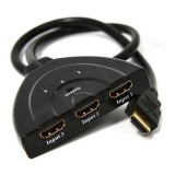 HDMI splitter, 1db HDMI apa -> 3db HDMI anya elosztó, 4K UHD, Doonjiey, fekete