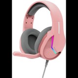 HDP MARVO Tactic 40 vezetékes fejhallgató - rózsaszín - RGB világítás (H8618 PK)