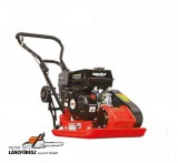 HECHT 1114 - Lapvibrátor, motor: OHV, térfogat: 196 cm³, max. nyomaték: 12,4 Nm, rázóerő: 20000 N, max. tömörítő mélység: 35 cm, lap méretei: 580x500 mm