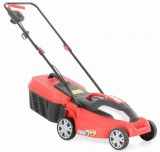 HECHT 1434 elektromos fűnyíró teljesítménye 1400w, munkaszélessége 34cm, vágási magasság 25-65mm, gyűjtőkosár 35l, műanyagházas