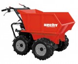Hecht 2650 benzinmotoros szálltó, motor: 4 ütemű, térfogat: 196 cm³, max. nyomaték: 12,4 Nm, max. terhelhetőség: 500 kg, raktér méretei: 105x75x70 cm, önjáró: 3 előremeneti, 1 hátrameneti sebesség