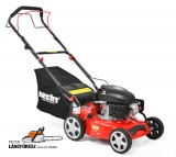 HECHT 541 SW benzines fűnyíró OHV motor, 127ccm 2,4Lemunkaszélesség 46cm, vágási magasság 25-75mm, gyűjtőkosár 55l, fémházas,