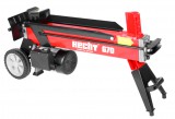 HECHT 670 vízszintes rönkhasító elektromos 200W 230V,  max nyomás 7t, rönk hossza 100-520mm, rönk átmérője 50-250mm