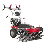 HECHT 8101BS - benzinmotoros seprőgép takarítógép - alapgép seprővel - Briggs motor, térfogat: 161 cm³, teljesítmény: 3,6 Hp, max. nyomaték: 9,5 Nm, munkaszélesség: 100/100 cm, 3 sebesség előre, 1 sebesség hátra, kefék sebessége: 180-350 rpm