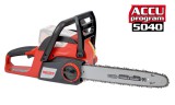 HECHT 9940 - Akkumulátoros láncfűrész. akku Li-ion: 40 V / 1x 2,5/4/5 Ah, láncvezető hossza: 35 cm, láncsebesség: 9 m/s, az akuumulátor és töltő nem tartozék
