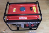 HECHT GG 3300 - Áramfejlesztő, motor: 208 cm³, max. nyomaték: 12,5 Nm, állandó teljesítmény: 2800 W, max. teljesítmény: 3000 W, zajszint: 93 dB, tartály: 15 l, aljzat: 1x12 V DC, 2X230 V, biztosíték, voltmérő, AVR feszültség érzékelő