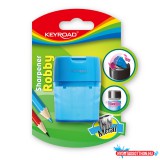 Hegyezõ 2 lyukú tartályos, fedeles, fém belsõvel Keyroad Robby vegyes színek