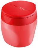 Hegyező, egylyukú, tartályos, STABILO Woody 3 in 1, piros (TS4849013)
