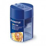 Hegyező, kétlyukú, tartályos, STAEDTLER "Noris Club",  kék