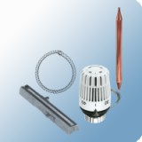 Heimeier “K” jelű termosztátfej merülőérzékelővel 40-70°C