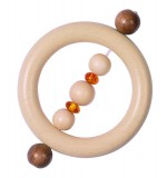 Heimess Natúr fa babajáték, rágóka borostyánkővel