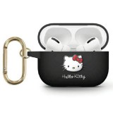 Hello Kitty HKAP23DKHSK Airpods Pro 2 (2022/2023) tok fekete Szilikon 3D Kitty fej 3D Kitty fej