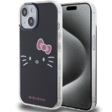 Hello Kitty HKHCP15SHKHLK iPhone 15 6.1" fekete keménytok IML Kitty Face IML Kitty Face
