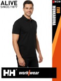Helly Hansen EVO BLACK prémium galléros férfi póló - munkaruha