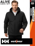 Helly Hansen MANCHESTER BLACK prémium technikai férfi bélelt vízálló kabát - munkaruha