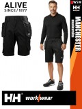 Helly Hansen MANCHESTER BLACK prémium technikai férfi lengőzsebes rövidnadrág - munkaruha