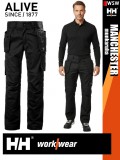 Helly Hansen MANCHESTER BLACK prémium technikai férfi oldalzsebes deréknadrág - munkaruha