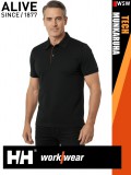 Helly Hansen TECH BLACK technikai UV álló galléros férfi póló - munkaruha
