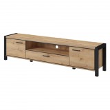 Helvetia Aktiv TWLK40 TV állvány - 210 - 1 fiókos (Taurus tölgy/fekete)