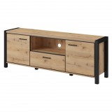 Helvetia Aktiv TWLK41 TV állvány - 180 - 1 fiókos (Taurus tölgy/fekete)