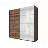 Helvetia BETA 77 Tolóajtós gardróbszekrény, monastery tölgy, 200 cm