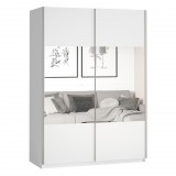 Helvetia Beta 971654 gardróbszekrény - 120 - tolóajtós, tükörrel (Fehér)