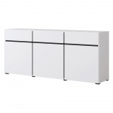 Helvetia Cross 9WMY43 komód - 3 ajtós, 3 fiókos (Fehér/fekete)