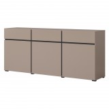 Helvetia Cross CWMY43 komód - 3 ajtós, 3 fiókos (Congo fekete)