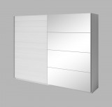 Helvetia Galaxy AAEA69 gardróbszekrény - tolóajtós (Hamuszürke)