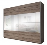 Helvetia Galaxy M0EA59 gardróbszekrény - tolóajtós (Sötét San Remo tölgy)