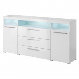 Helvetia India 97DE25 komód - 182 - 2ajtós, 3 fiókos (Fehér)