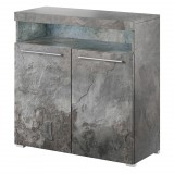 Helvetia India B0DE45 komód - 2 ajtós (Palaszürke)